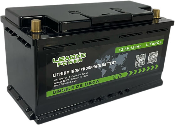 L5 Caravana Motorhome 12V Bateria recarregável de ferro de lítio 100Ah 120Ah Lifepo4 Baterias