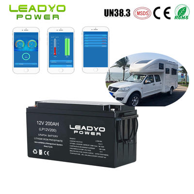 comprar Baterias profundas recarregáveis do ciclo da bateria 12V 200Ah LiFePO4 do íon rv do lítio IP66 com App esperto fabricação em linha