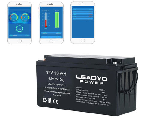 Baterias profundas recarregáveis do ciclo LiFePO4 de Marine Battery 12v 150Ah do íon do lítio com App de Bluetooth