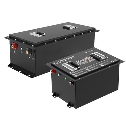 Smart CANBUS RS485 LiFePO4 Golf Cart 48V 51.2V 150Ah Baterias LFP de ferro de lítio com ecrã LCD LED / carregador