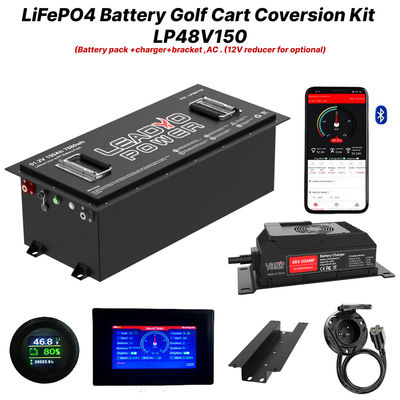 comprar 48V 150Ah 51.2V LiFePO4 Carrinho de Golf Kit de conversão de bateria de lítio 250Amp saída contínua, 520A / 20S fabricação em linha