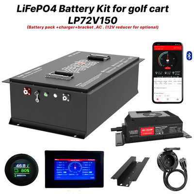 72V 150Ah 76.8V LiFePO4 Kit de conversão de bateria de carrinho de golfe 5 anos de garantia