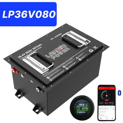 36V 80Ah 150Amp (36.8V) Bluetooth LiFePO4 Bateria do Carrinho de Golfe de Lítio w/h LCD Display & Bluetooth