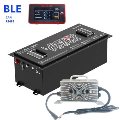 Pacote de bateria inteligente de lítio LiFePO4 de 48V 150Ah para triciclo elétrico de carga Rickshaw Tuk-Tuk