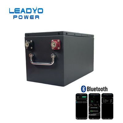 Bloco profundo 12V 100ah da bateria do ciclo Lifepo4 da bateria de lítio de Bluetooth da caixa do metal