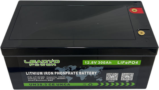Bom preço Smart Bluetooth 12.8V LiFePO4 Bateria 12V 300Ah Baterias recarregáveis com caixa ABS IP66 on-line