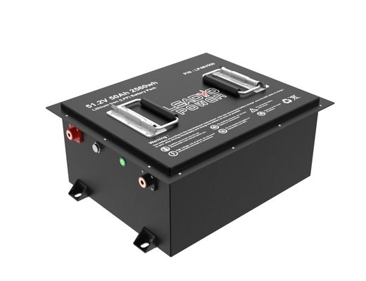 51.2V 50Ah Carrinhos de golfe LiFePO4 Bateria 100A BMS 2560Wh Energia Com Bluetooth / LCD