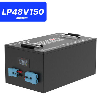 48V 150Ah 51.2V LiFePO4 Golf Cart Bateria, 250A BMS, 4000+ Ciclos Bateria de Lítio, Max 12.8kW de Potência