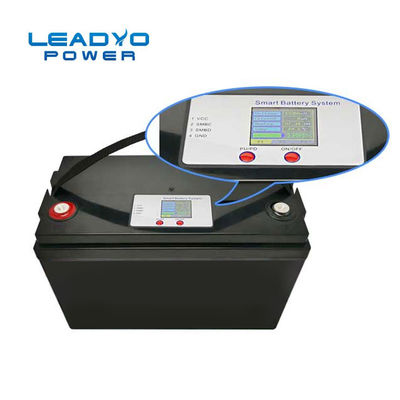 Bom preço Exposição da bateria Lifepo4 Smart LCD do fosfato do ferro do lítio de LEADYO 12V 100ah on-line